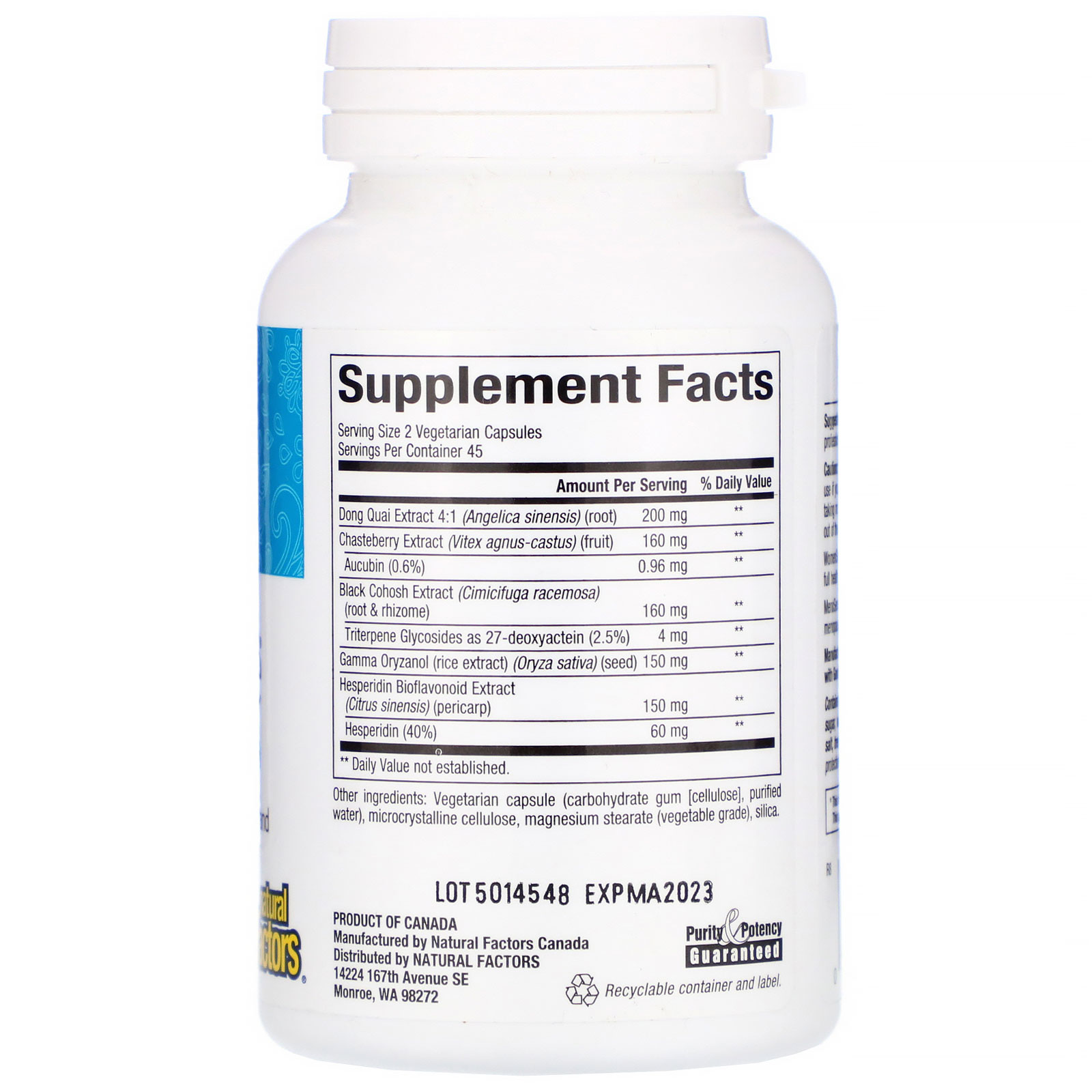 Comprar Natural Factors, WomenSense, MenoSense, Fórmula Menopausa, 90 cápsulas vegetarianas - Imagem 2