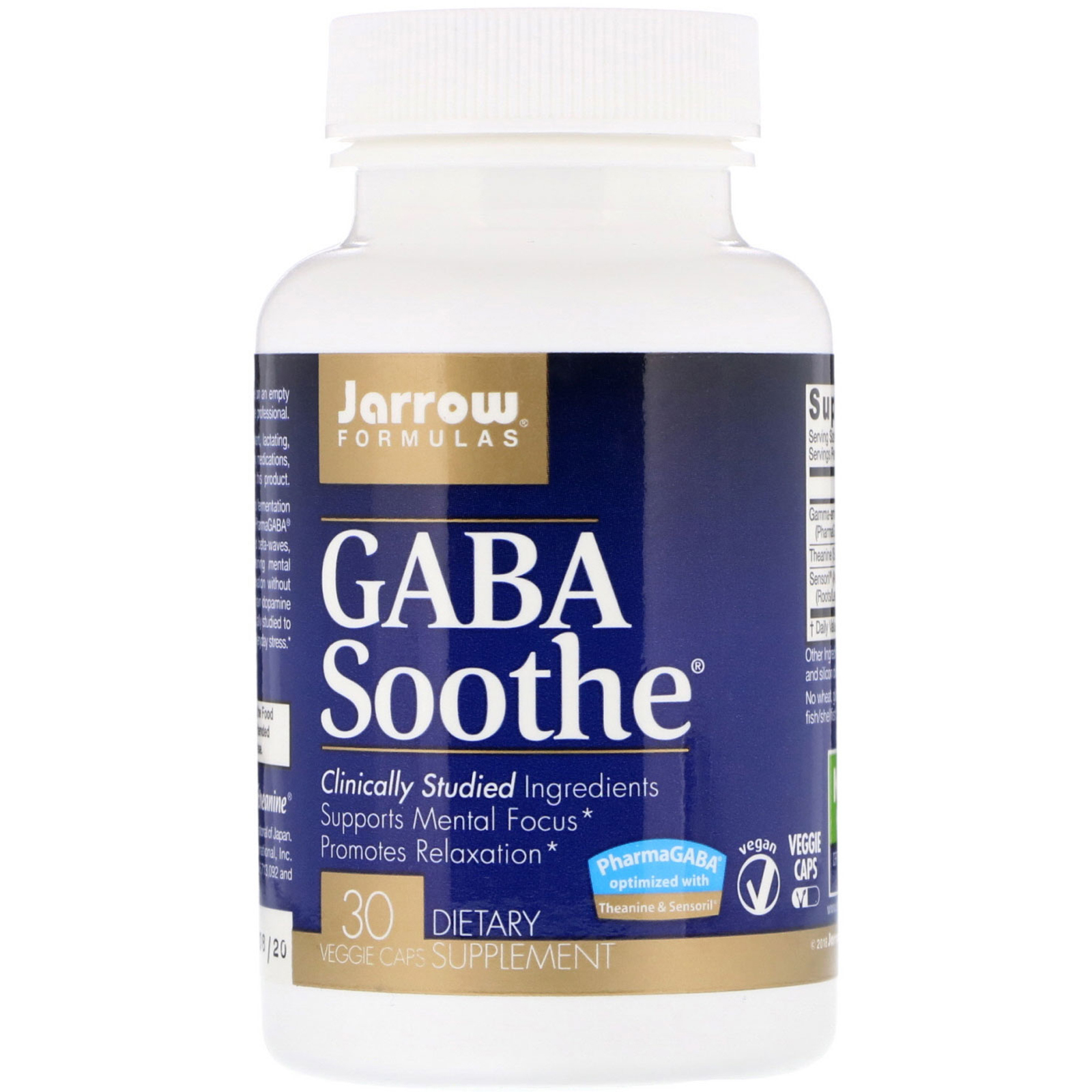 Comprar Jarrow Formulas, GABA Soothe, 30 Cápsulas Vegetais