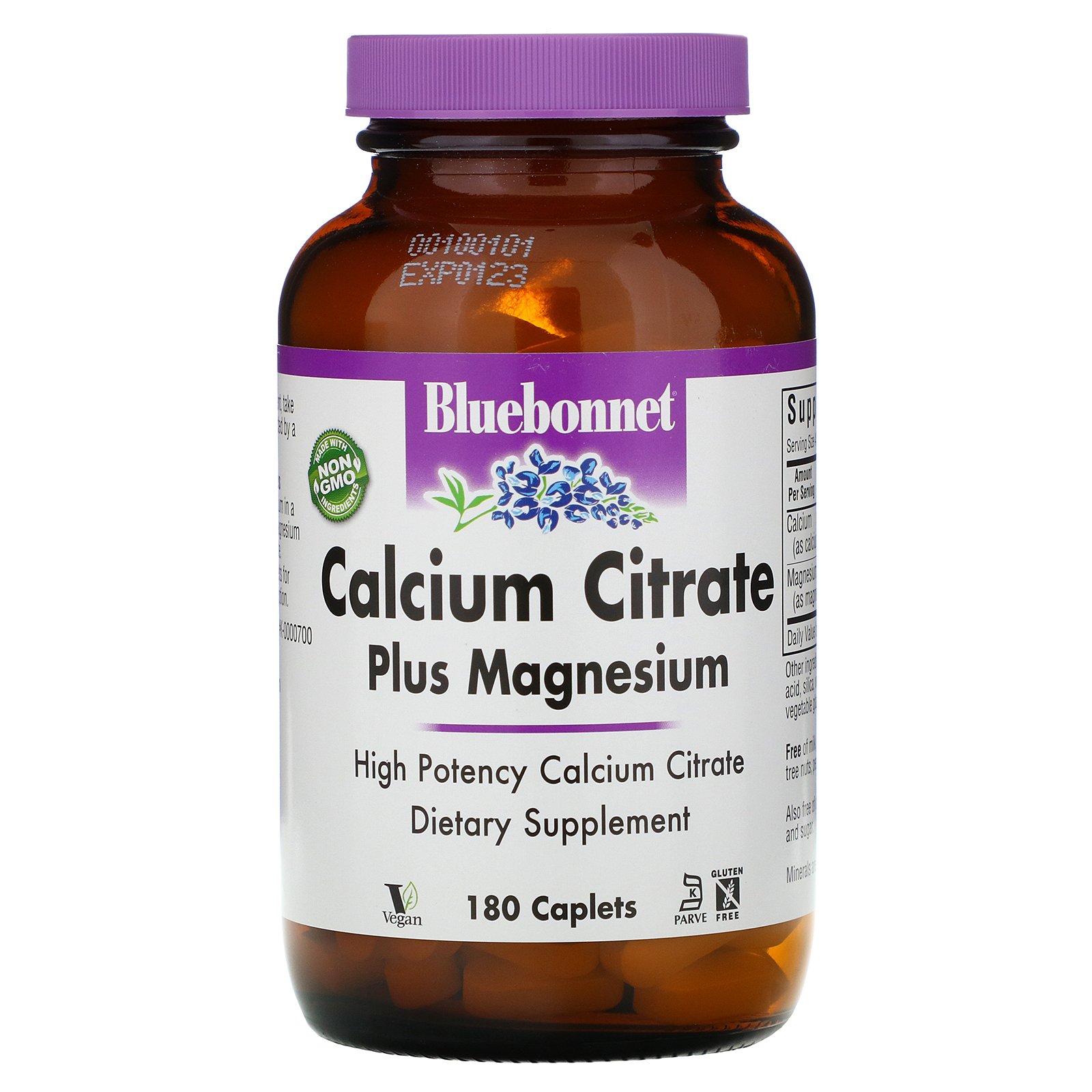 Comprar Bluebonnet Nutrition, Calcium Citrate Plus Magnesium, 180 Caplets