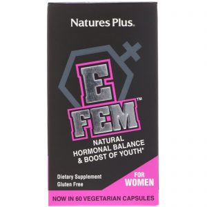 Comprar Nature's Plus, E Fem for Women, Natural Hormonal Balance & Boost of Youth, 60 Vegetarian Capsules