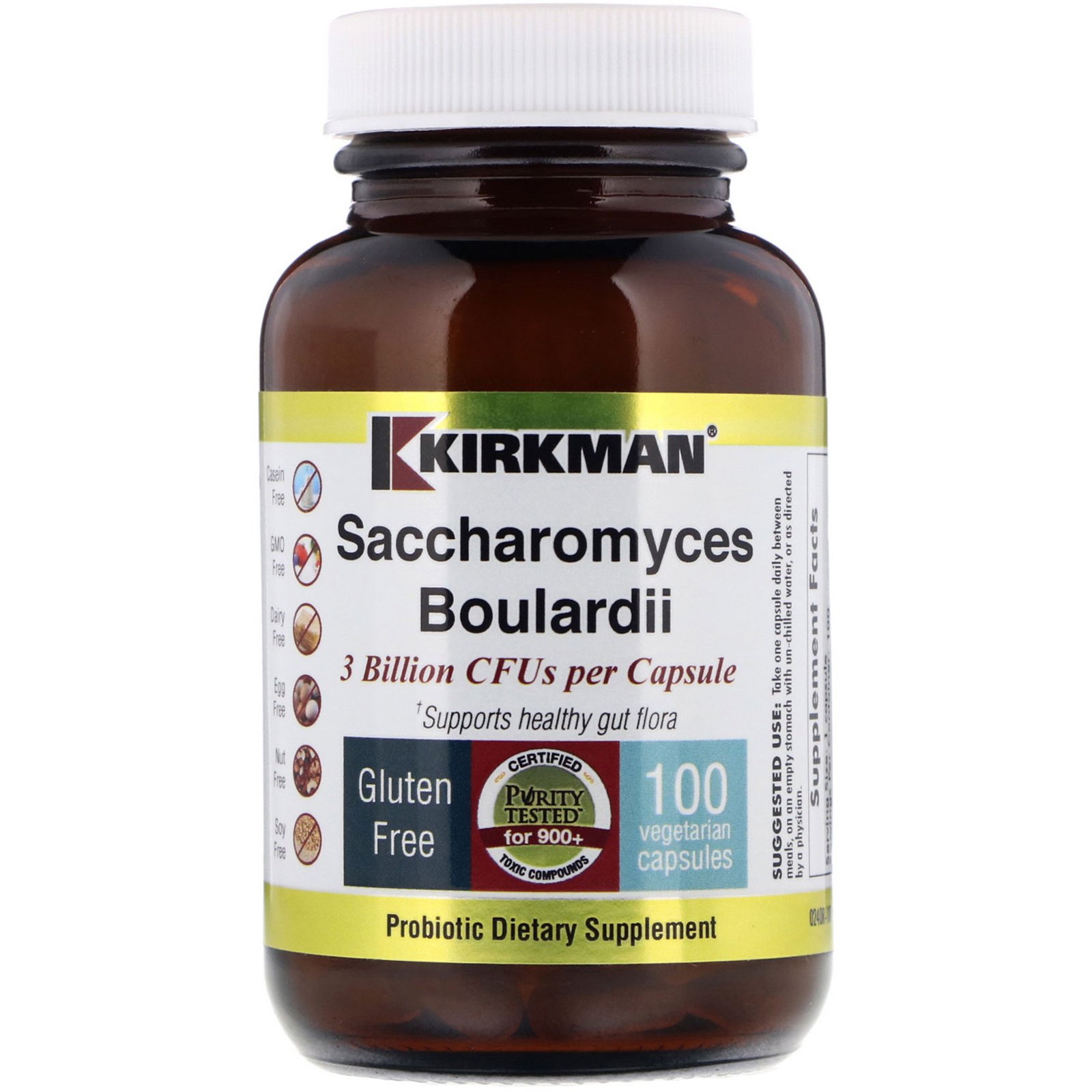 Comprar Kirkman Labs, Saccharomyces Boulardii, 3 Billions, 100 Vegetarian Capsules