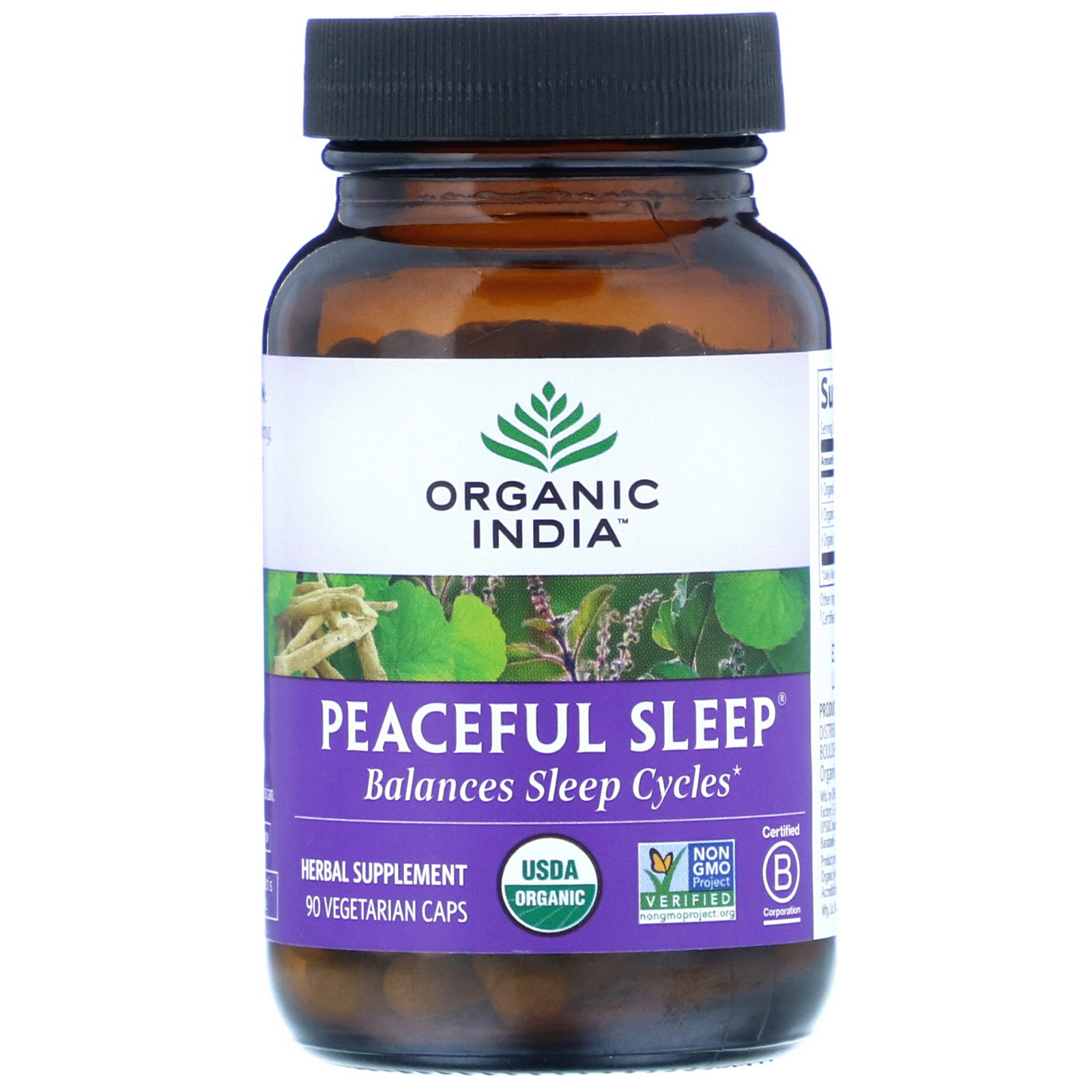 Comprar Organic India, Peaceful Sleep, 90 Vegetarian Caps