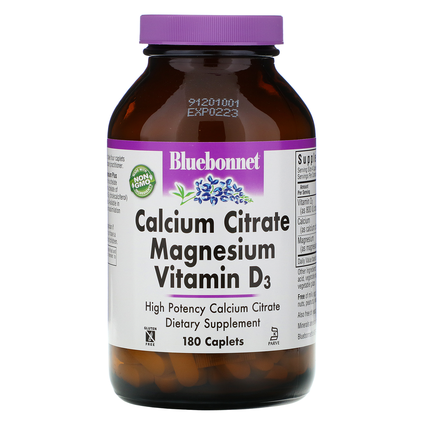 Comprar Bluebonnet Nutrition, Citrato de Cálcio Magnésio Vitamina D3, 180 Cápsulas