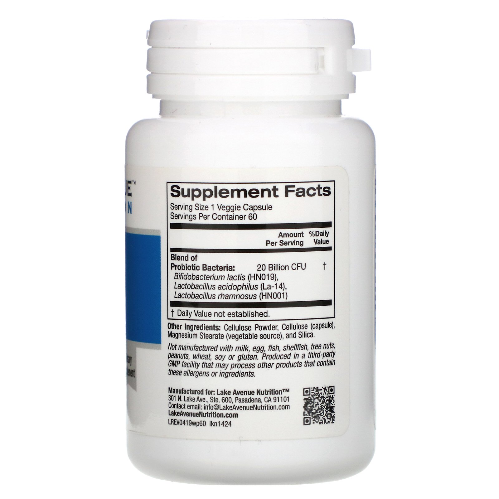 Comprar Lake Avenue Nutrition, Probióticos para mulheres, 20 bilhões de UFC, 60 Cápsulas Vegetais - Imagem 2