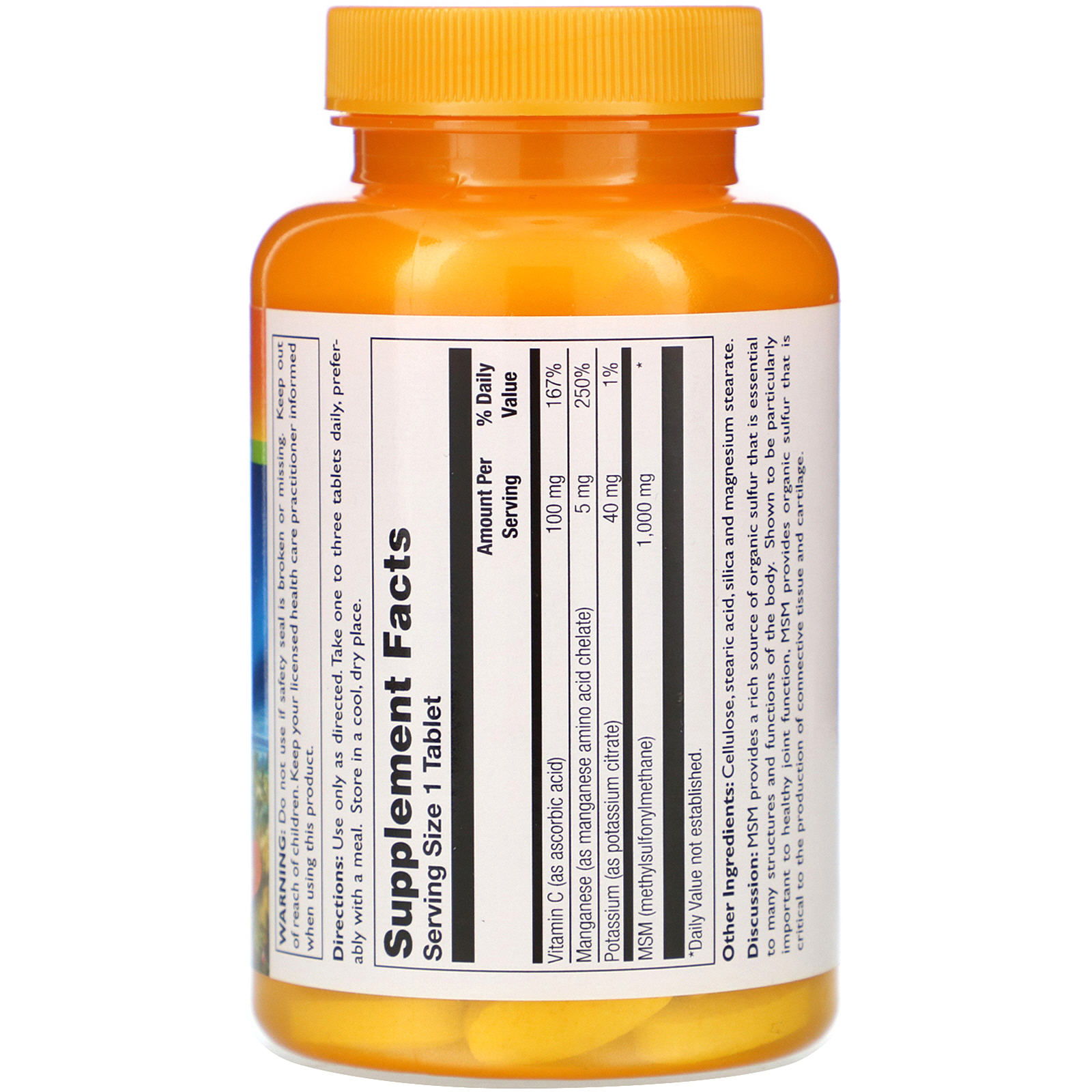 Comprar Thompson, MSM, 1,000 mg, 120 Tablets - Imagem 2