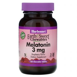 Comprar Bluebonnet Nutrition, Mastigáveis Doces da Terra, Melatonina, Sabor Natural de Framboesa, 3 mg, 120 Comprimidos Mastigáveis