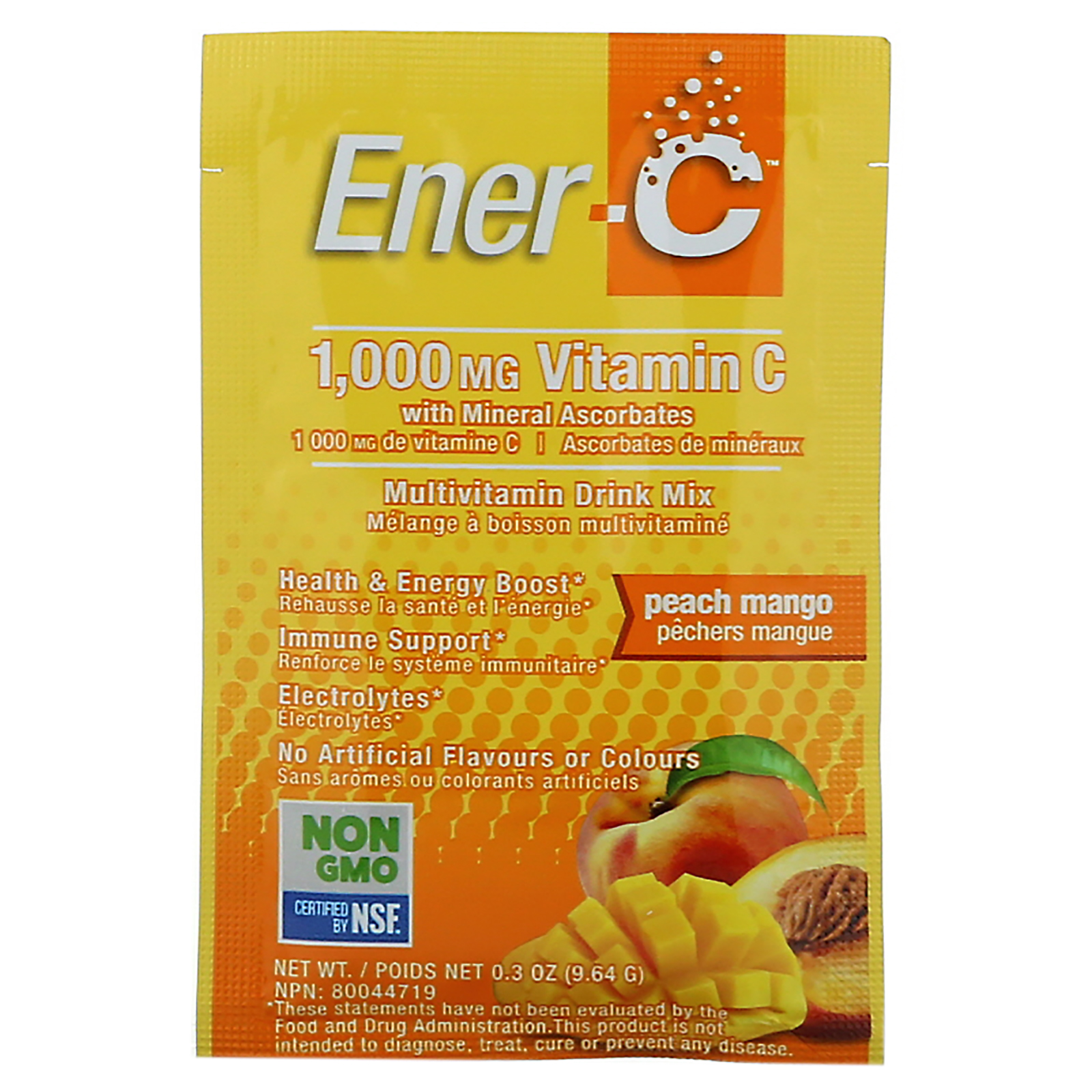 Comprar Ener-C, Vitamin C, Multivitamin Drink Mix, Peach Mango, 30 Packets, 10.2 oz (289.2 g) - Imagem 3