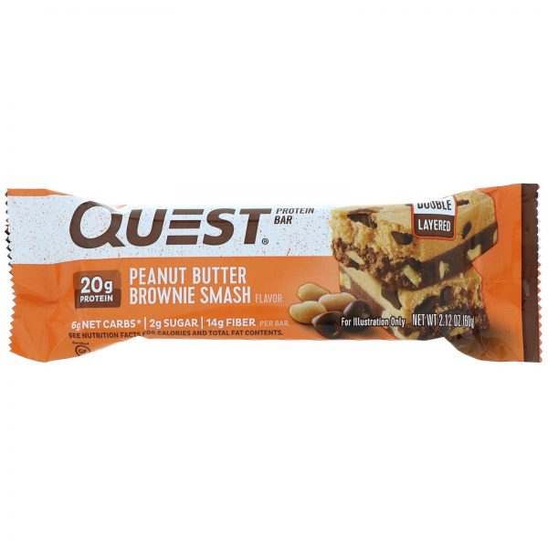 Comprar Quest Nutrition, Protein Bar, Peanut Butter Brownie Smash, 12 Bars, 2.12 oz (60 g ) Each - Imagem 4