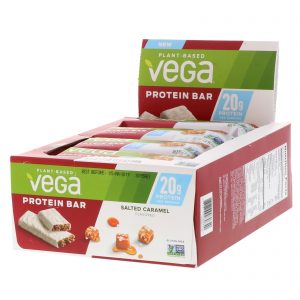 Comprar Vega, Barra de Proteína, Caramelo Salgado, 12 Barras, 2,5 oz (70 g) Cada