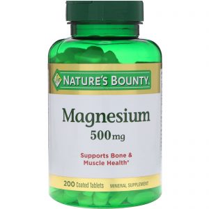 Comprar Nature's Bounty, Magnésio, 500 mg, 200 Comprimidos Revestidos