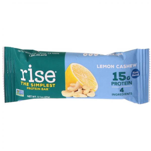 Comprar Rise Bar, THE SIMPLEST PROTEIN BAR, Lemon Cashew, 12 Bars, 2.1 oz (60 g) Each - Imagem 4