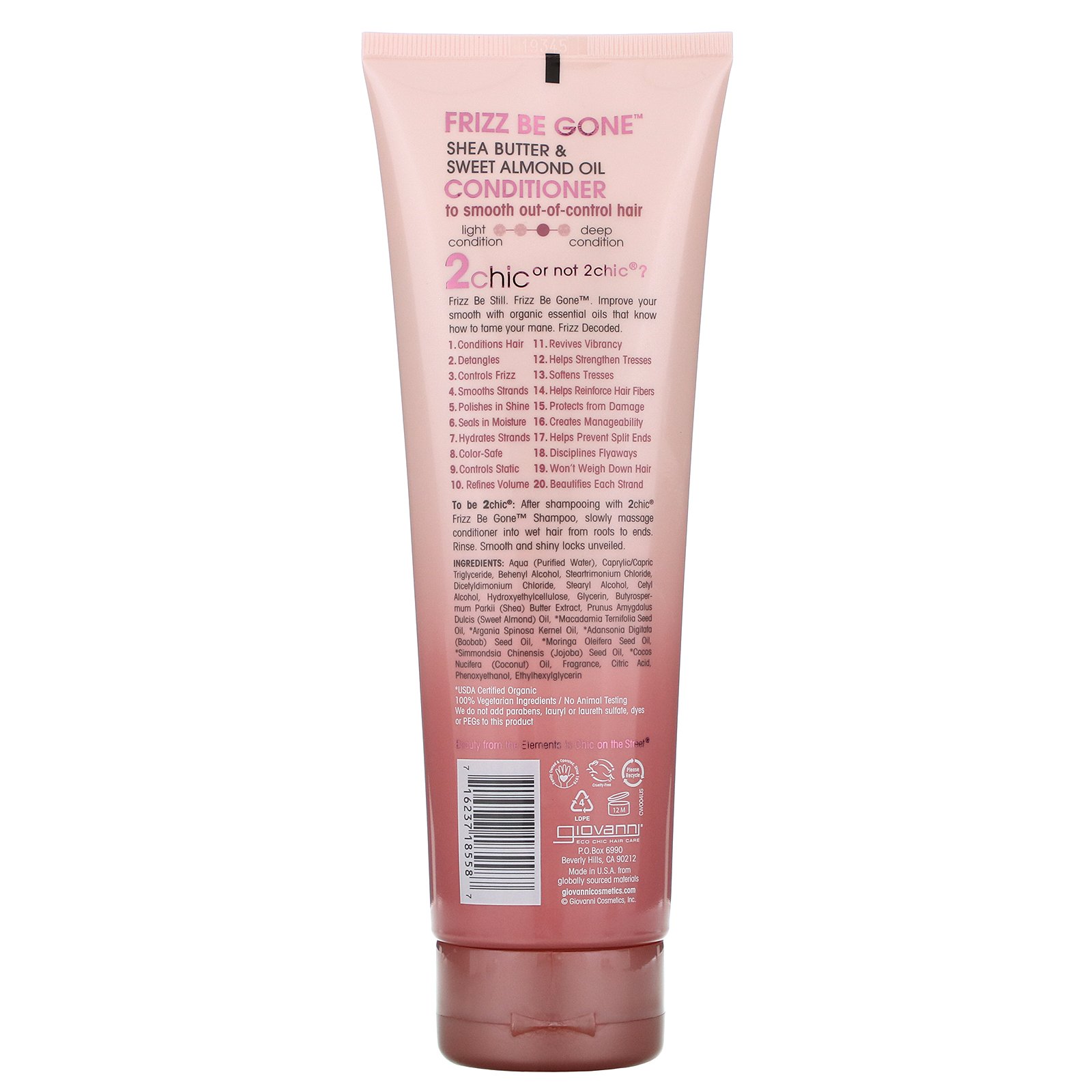 Comprar Giovanni, 2chic, Condicionador de Controle de Frzz, Manteiga de Karité + Óleo de Amêndoa Doce, 8,5 fl oz (250 ml) - Imagem 2