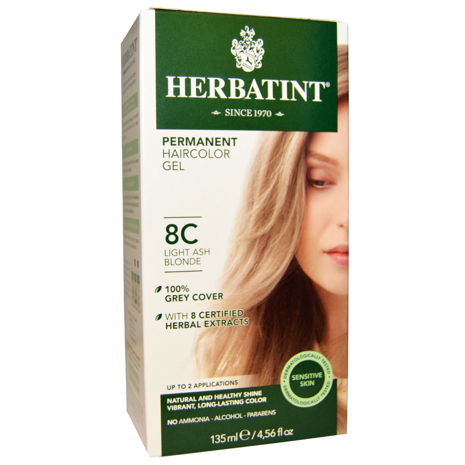 Comprar Herbatint, Permanent Herbal Haircolor Gel, 8C, Light Ash Blonde, 4,56 fl oz (135 ml)