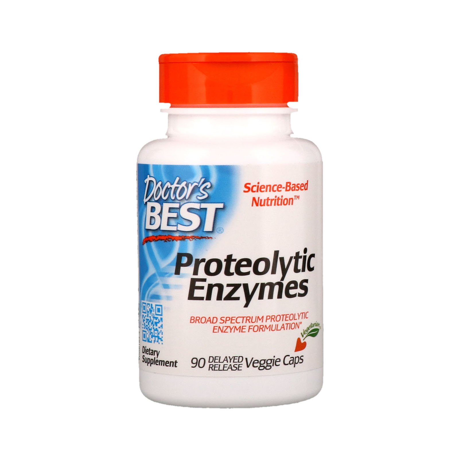 Comprar Doctor's Best, Enzimas Proteolíticas, 90 Cápsulas Vegetais de Liberação Prolongada