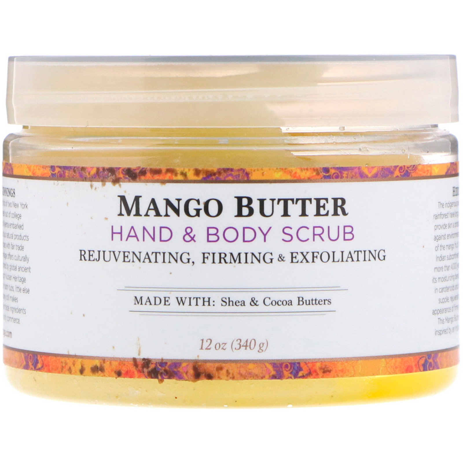Comprar Nubian Heritage, Esfoliante para as Mãos e Corpo, Manteiga de Manga, 12 oz (340 g)