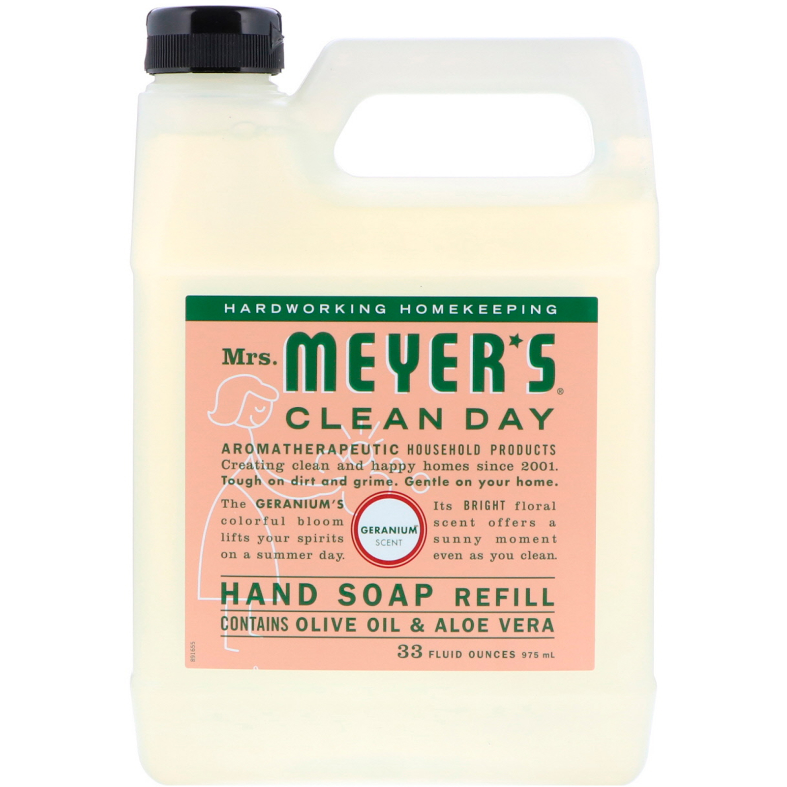 Comprar Mrs. Meyers Clean Day, Recarga de Sabonete Líquido para as Mãos, Aroma de Gerânio, 975 ml (33 fl oz)