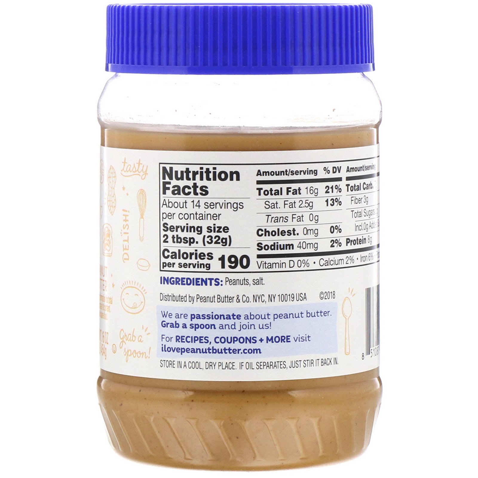 Comprar Peanut Butter & Co., Manteiga de Amendoim com Cremosidade Tradicional, 454 g (16 oz) - Imagem 2