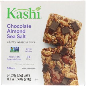 Comprar Kashi, Barras de Granola Mastigável, Chocolate, Amêndoas e Sal Marinho, 6 Barras, 1,2 oz (35 g) Cada