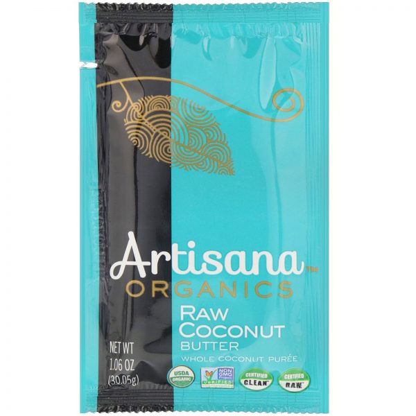 Comprar Artisana, Manteiga Orgânica de Côco Cru, 10 Sachês, 1.06 oz (30,05 g) Cada - Imagem 4