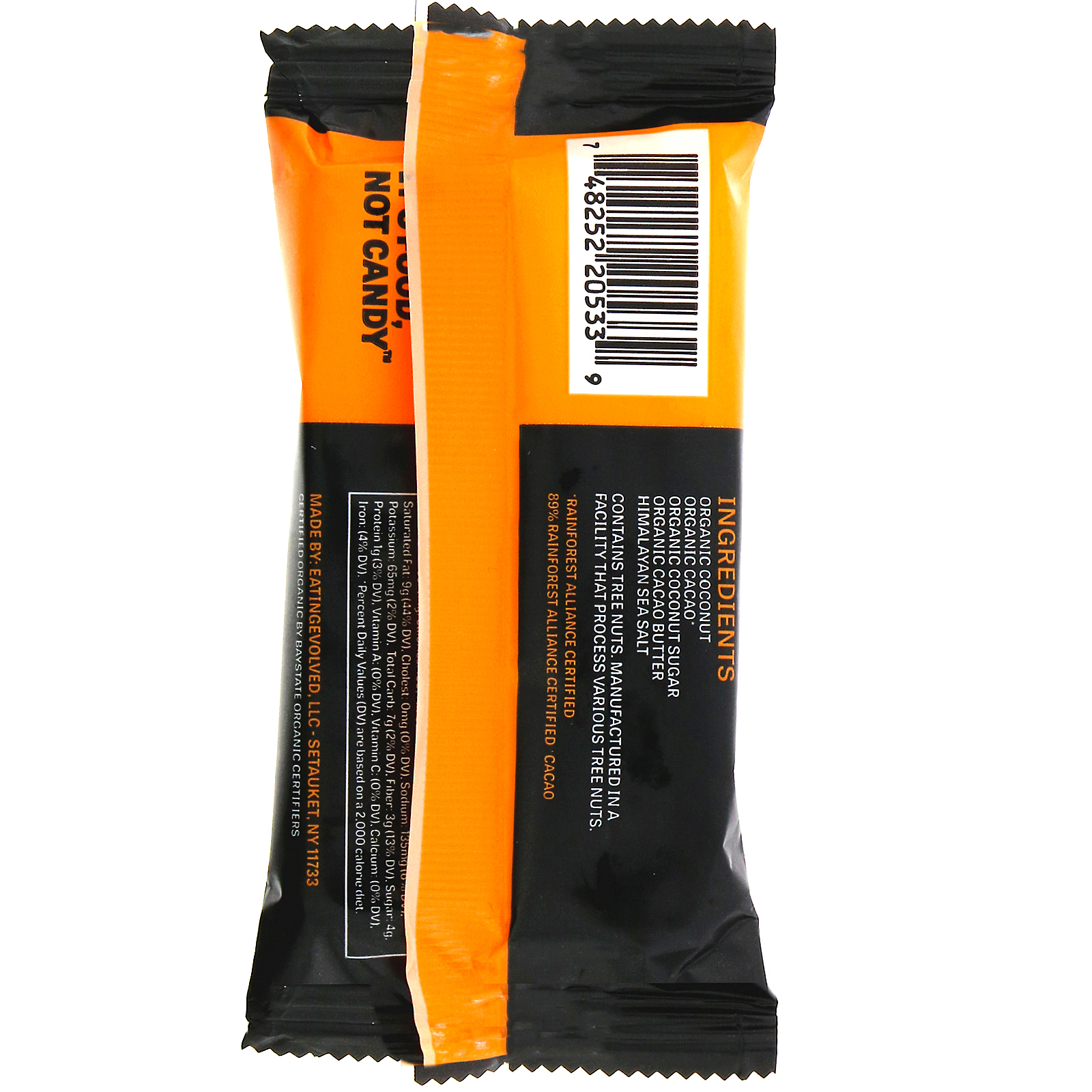 Comprar Evolved Chocolate, Chocolate Negro, Bombons de manteiga de coco, caramelo e sal marinho, Dois bombons, 1.5 oz (42 g) - Imagem 2