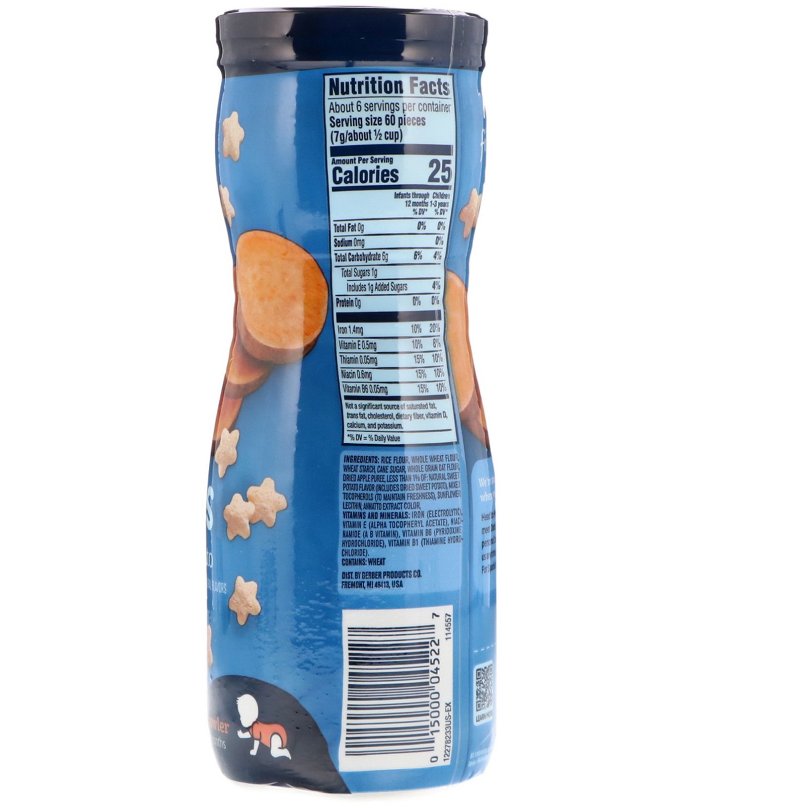 Comprar Gerber, Puffs Cereal Snack, Bebês, A Partir de 8 Meses, Batata Doce, 42 g (1,48 oz) - Imagem 2