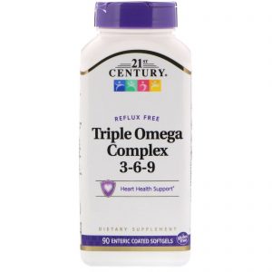 Comprar 21st Century, Complexo Ômega Triplo 3-6-9, 90 Cápsulas Softgel Revestidas Entericamente