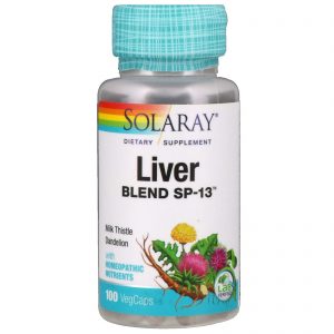 Comprar Solaray, Liver Blend SP-13, 100 Easy-To-Swallow Capsules