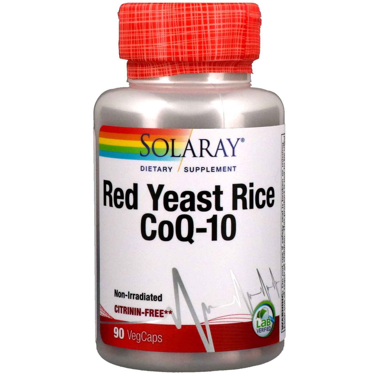 Comprar Solaray, Arroz Fermentado Vermelho + CoQ-10, 90 Cápsulas Vegetarianas
