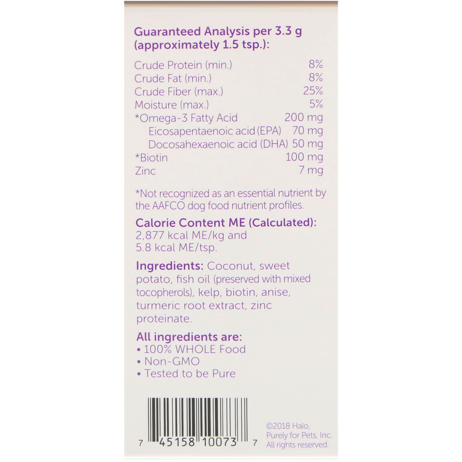 Comprar Halo, Suporte para Pele e Pelagem, Para Cães, 100 g - Imagem 2
