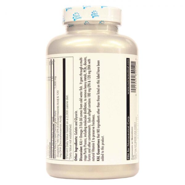 Comprar Kal, Omega 3 1000 mg - 120 Cápsulas - Imagem 4