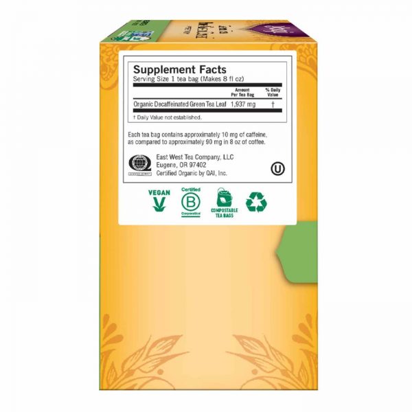 Comprar Yogi Tea Organic Teas, Chá Verde Puro Descafeinado - 16 Saquinhos de Chá - Imagem 4