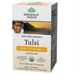Comprar Organic India, Chá Tulsi Camomila e Mel - 18 Saquinhos de Chá