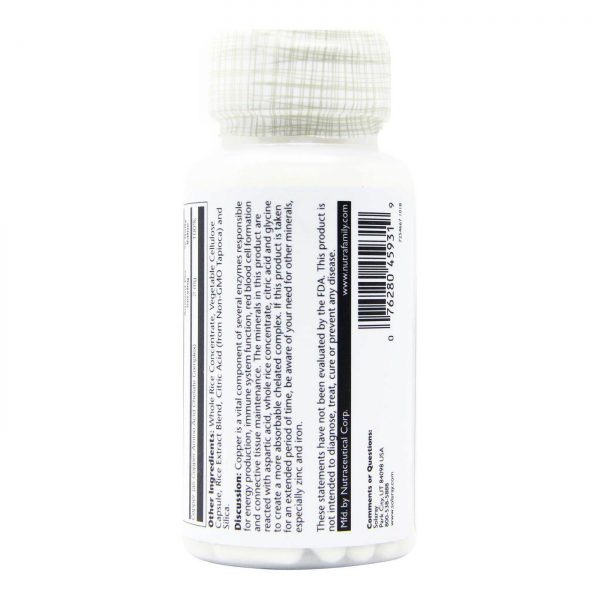Comprar Solaray, Cobre 2 mg - 100 Cápsulas - Imagem 4