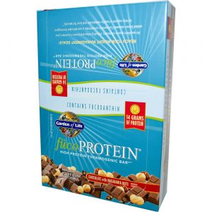 Comprar Garden of Life, fucoProtein®, Chocolate com Macadâmia - 12 Barras