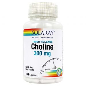 Comprar Solaray Colina 300 mg - Liberação Temporizada - 100 Cápsulas