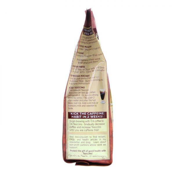 Comprar Teeccino, Cafe Java de Ervas de Chicória - Livre de Cafeína e Tostado Médio - 11 oz (312 g) - Imagem 4