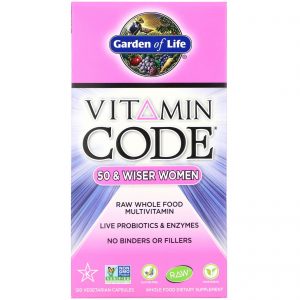Comprar Garden of Life, Vitamin Code, 50 & Wiser Women, RAW Whole Food Multivitamin, 120 Vegetarian Capsules