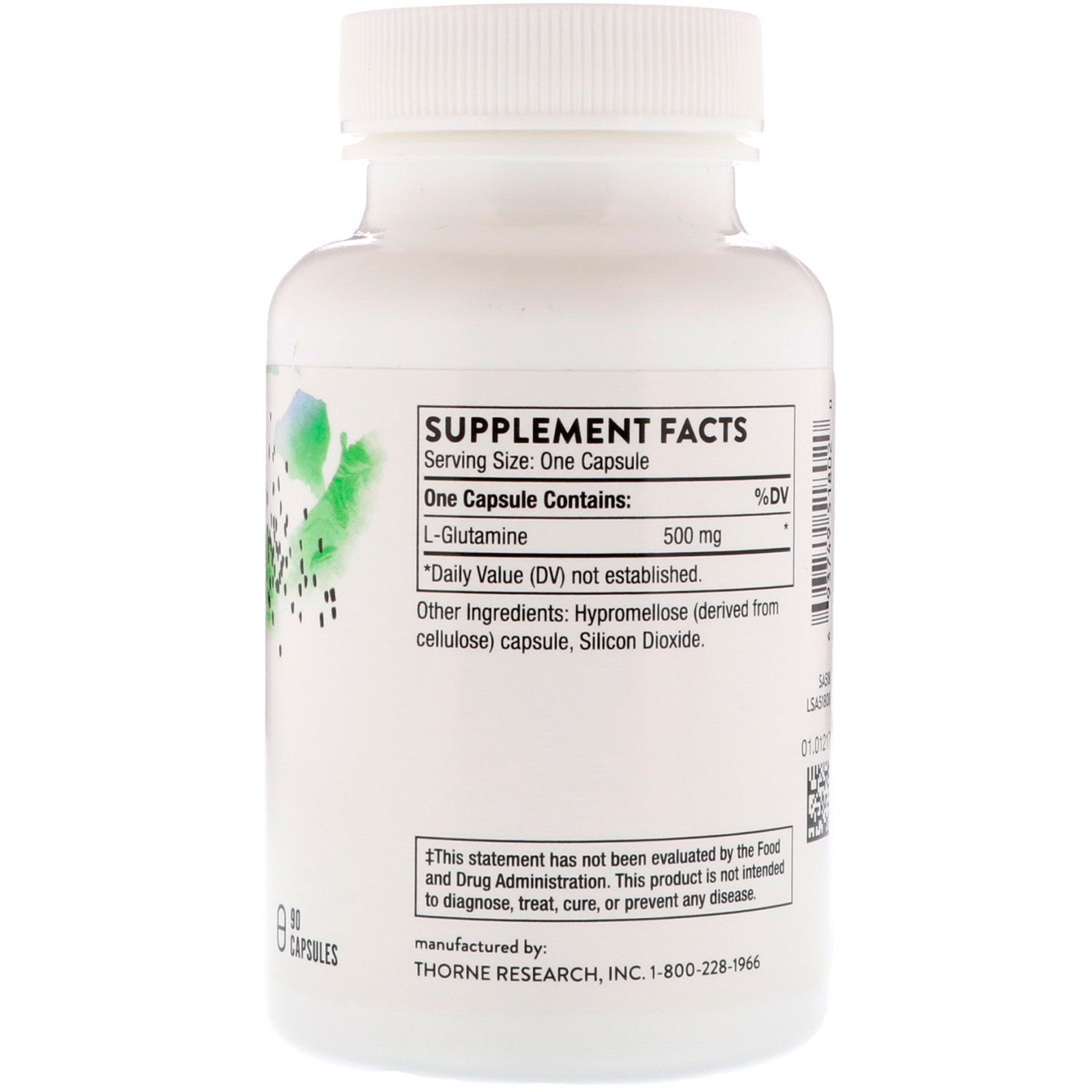 Comprar Thorne Research, L-Glutamina, 90 Cápsulas - Imagem 2