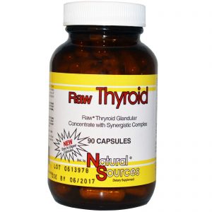 Comprar Natural Sources, Tireóide crú, 90 cápsulas