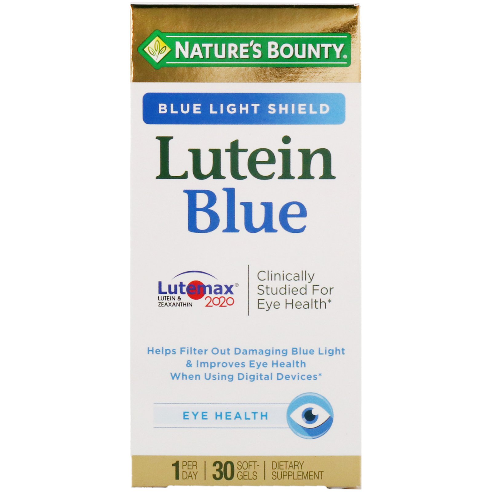 Comprar Nature's Bounty, Luteína Blue, 30 Cápsulas Softgel