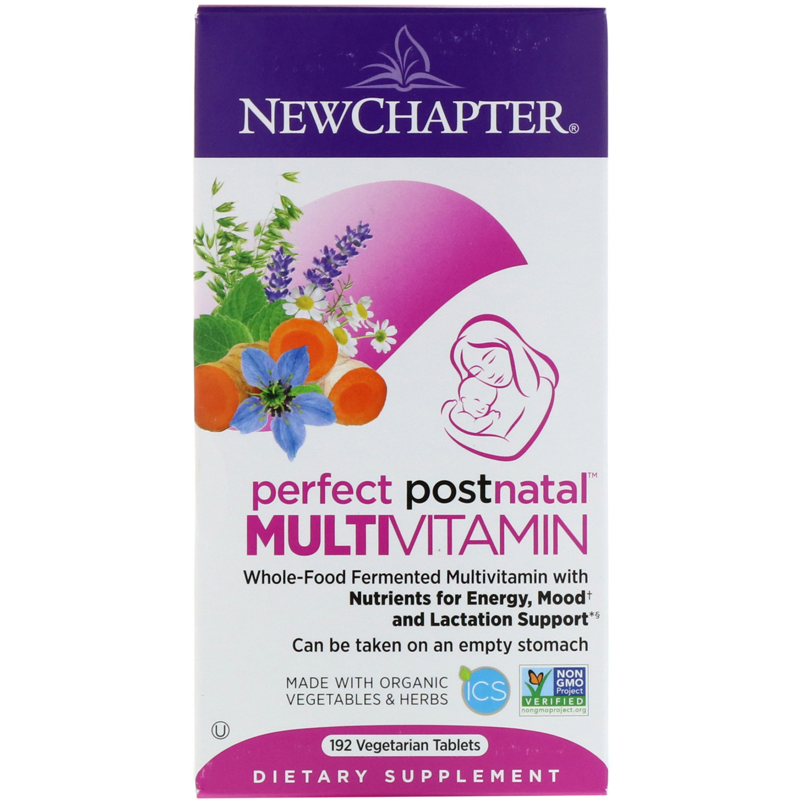 Comprar New Chapter, Multivitamínico Pós-Natal Perfeito, 192 Comprimidos Vegetais
