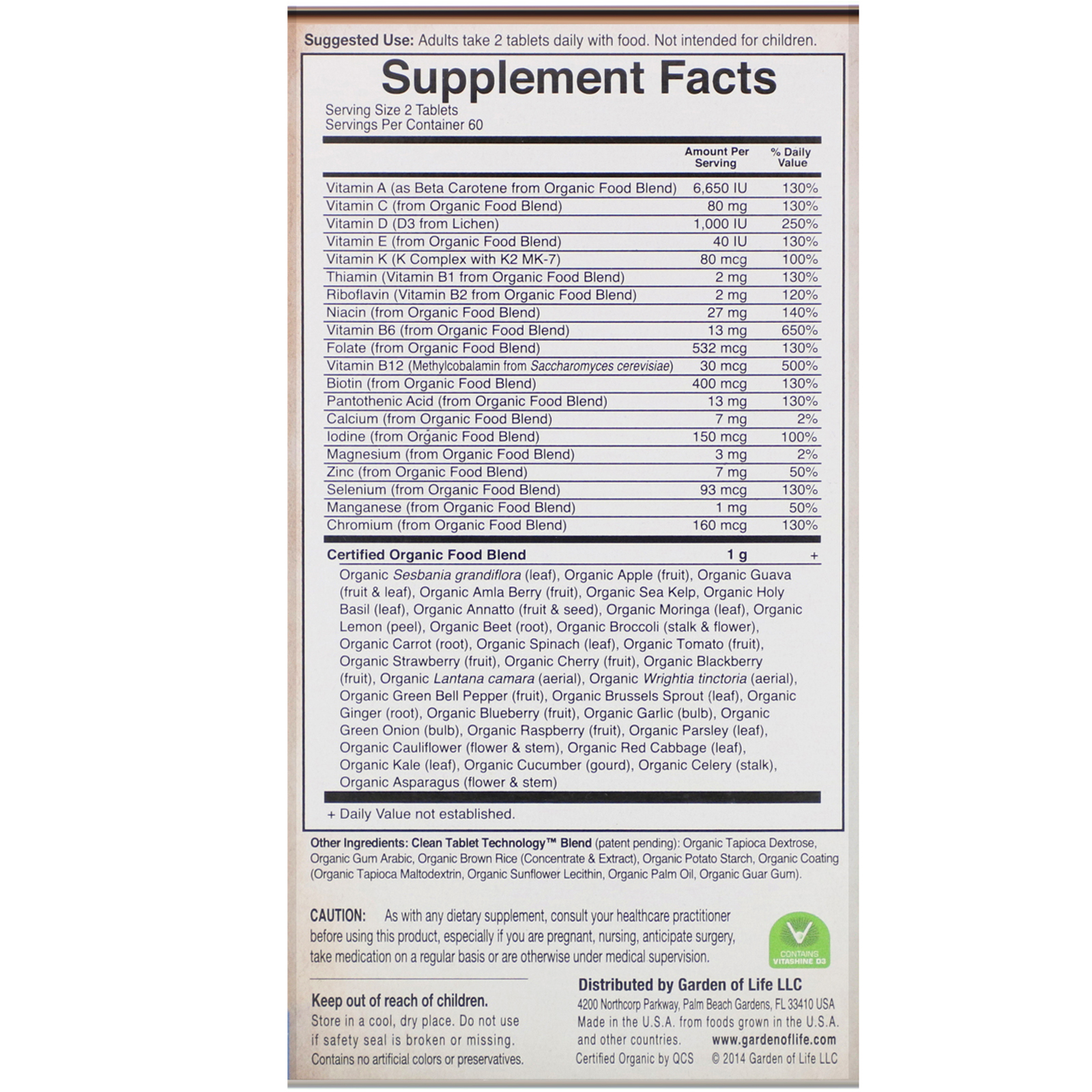 Comprar Garden of Life, MyKind Organics, Men's Multi, Multivitamínico de Alimentos Integrais para Homens, 120 Comprimidos Vegetais - Imagem 2