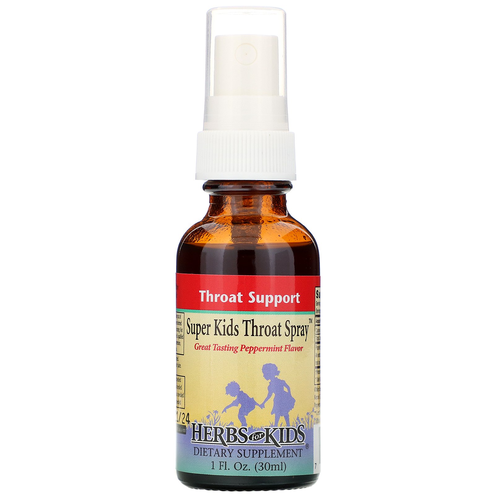 Comprar Herbs for Kids, Super Kids Throat Spray, Hortelã-Pimenta, 30 ml (1 fl oz)