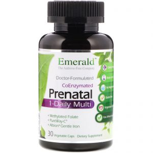 Comprar Emerald Laboratories, CoEnzymated Prenatal 1-Daily Multi, 30 Cápsulas Vegetais