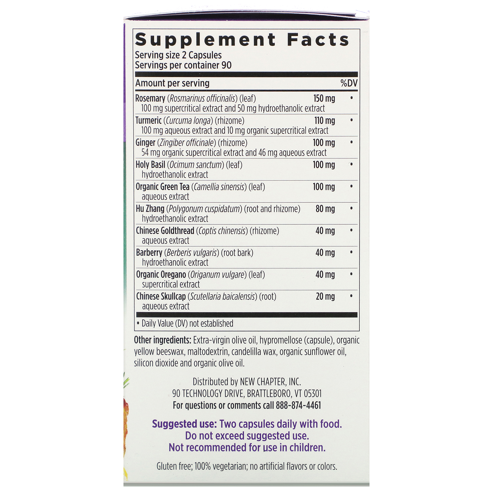 Comprar New Chapter, Zyflamend Whole Body, 180 Vegetarian Capsules - Imagem 2