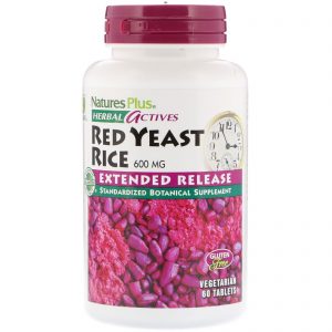 Comprar Nature's Plus, Herbal Actives, Arroz de Levedura Vermelha, 600 mg, 60 Comprimidos