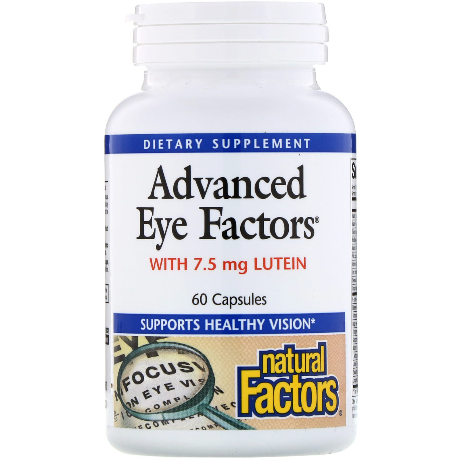 Comprar Natural Factors, Advanced Eye Factors, 60 Cápsulas