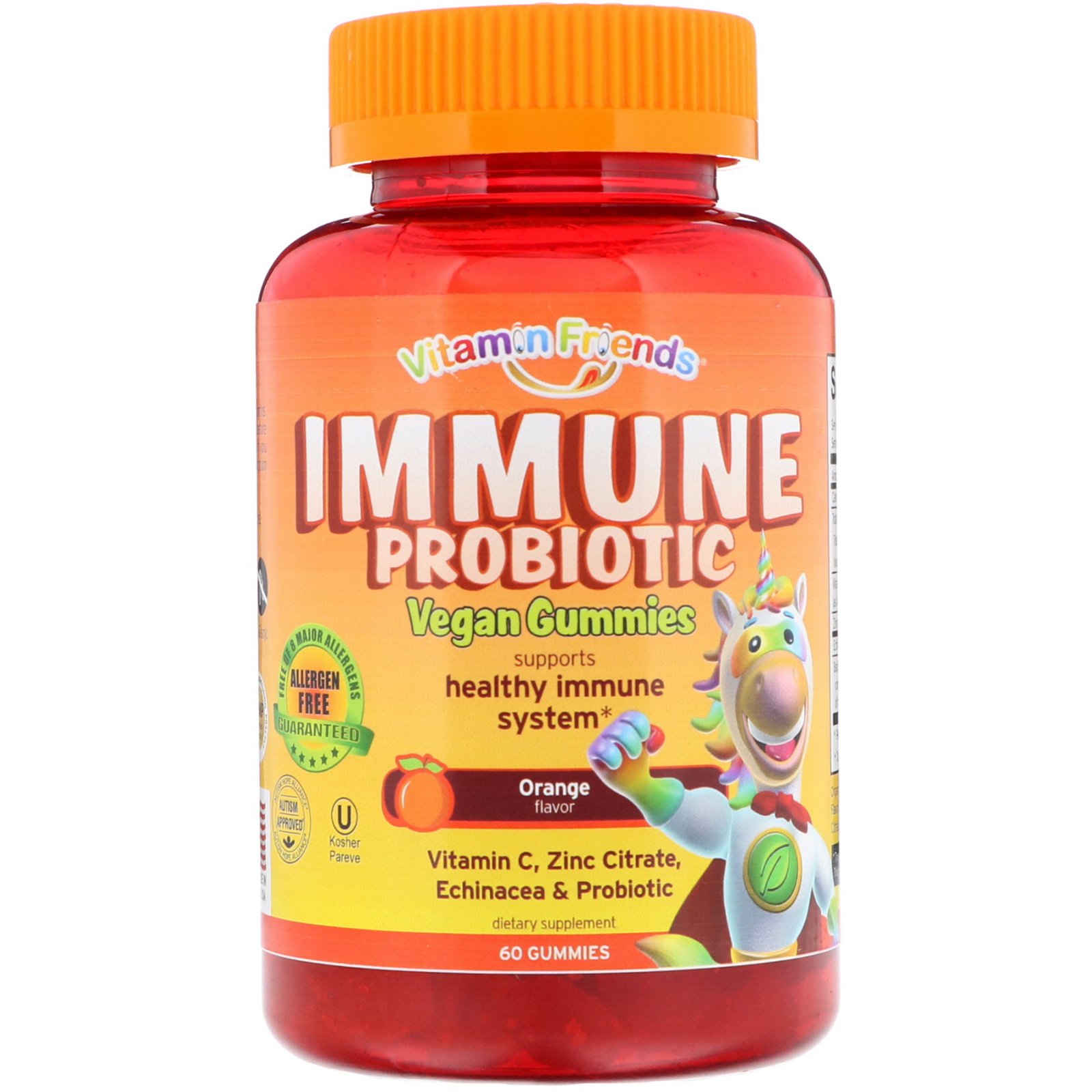Comprar Vitamin Friends, Immune Probiotic Vegan Gummies, Orange Flavor, 60 Gummies