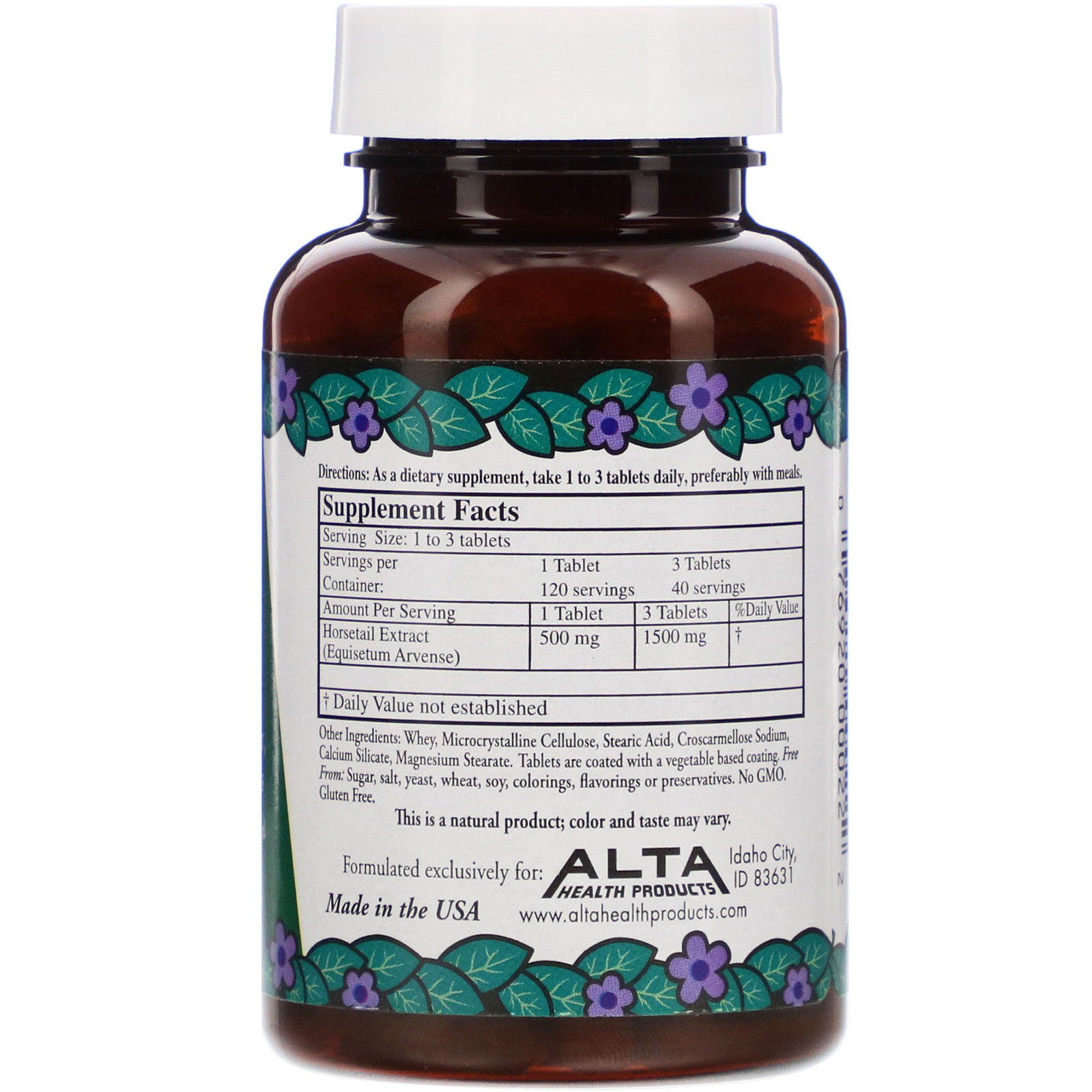 Comprar Alta Health, Herbáceo Sílica com Bioflavonoides, 120 Comprimidos - Imagem 2