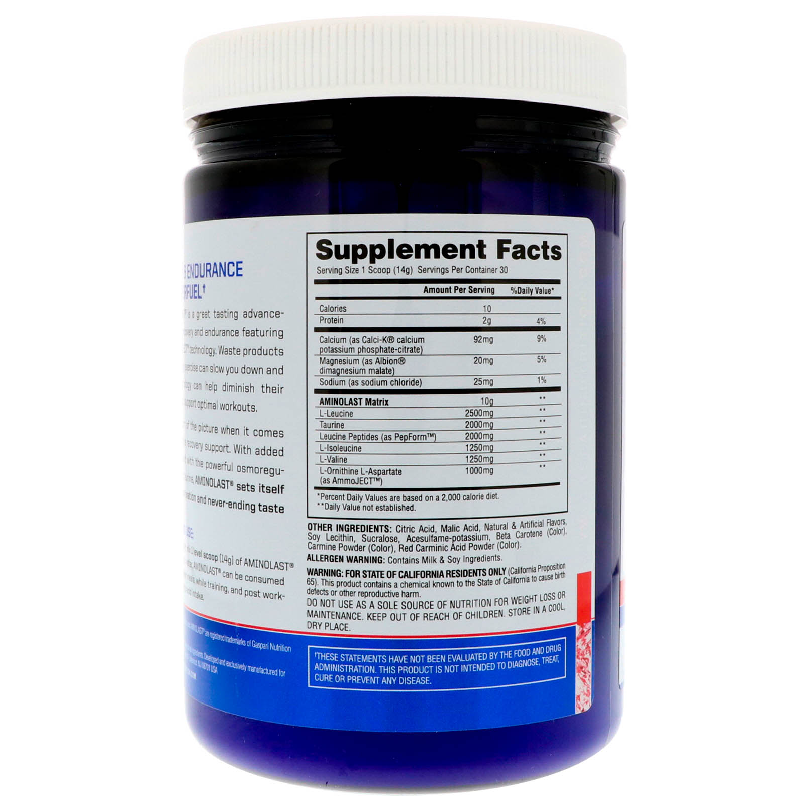 Comprar Gaspari Nutrition, Aminolast, Supercombustível de Recuperação e Resistência com BCAA, Ponche de Frutas, 14.8 oz (420 g) - Imagem 2